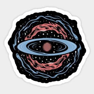 Black Hole Space Artwork Sticker